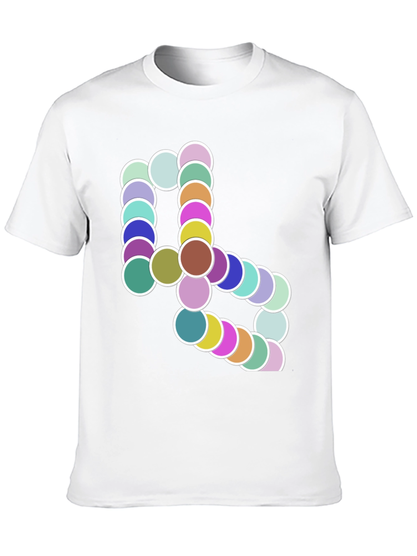 Abstract Circle Design Black T-Shirt