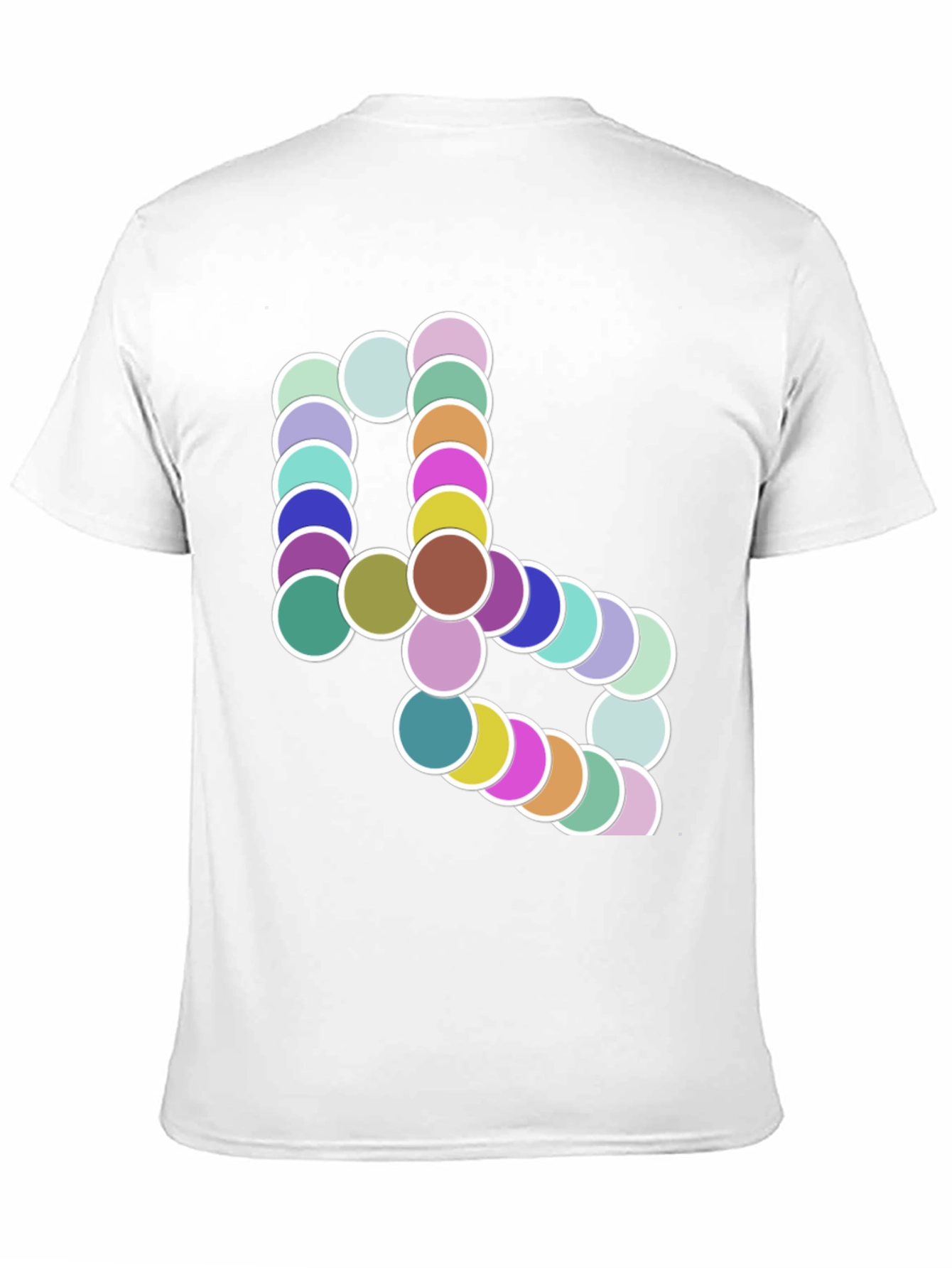 Abstract Circle Design Black T-Shirt