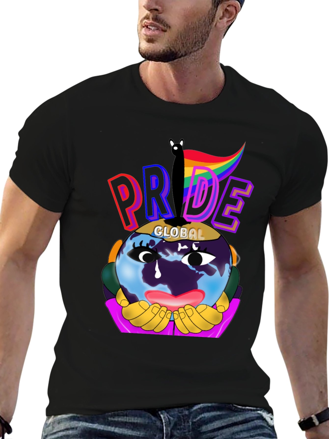 Global Pride Graphic Tee - Black