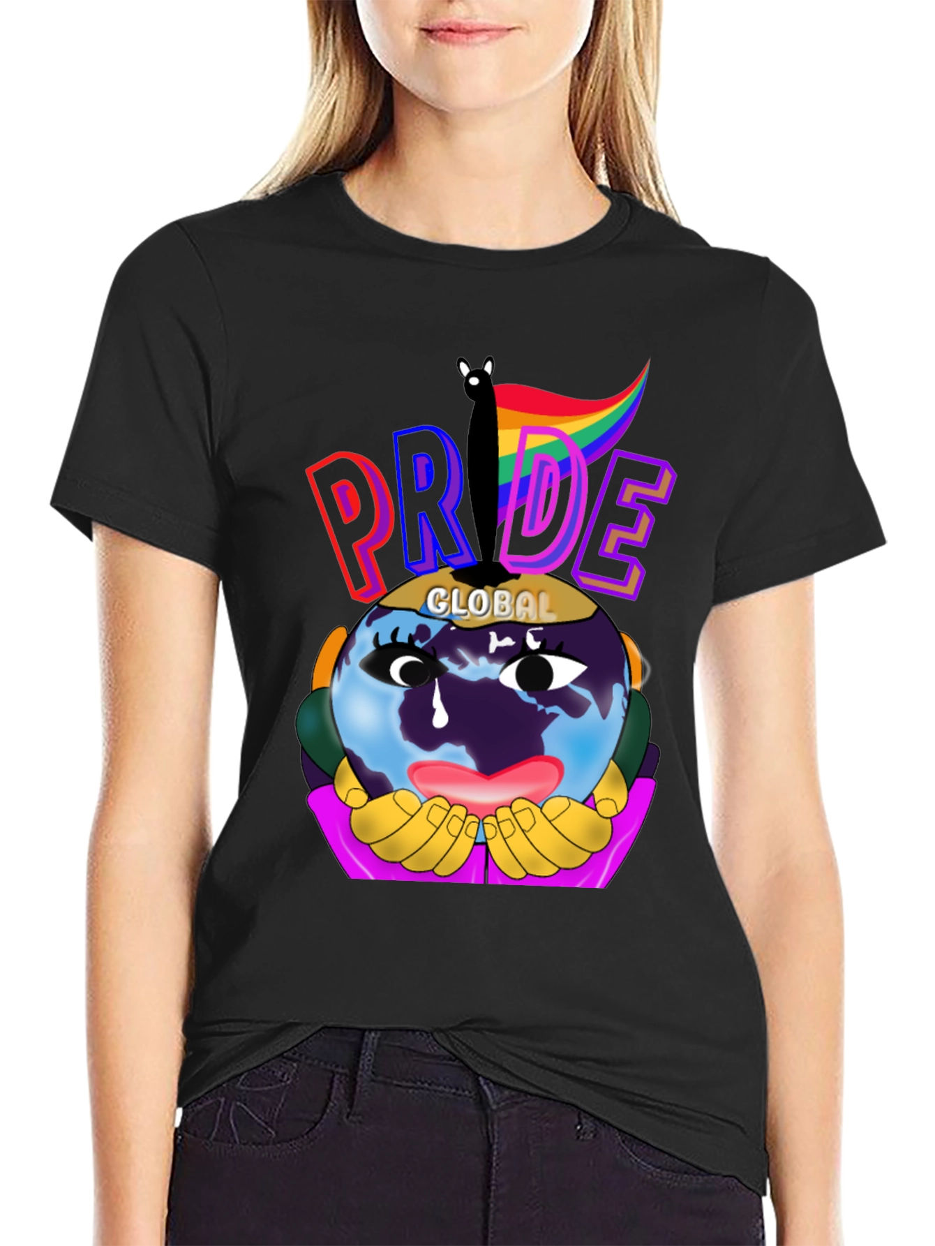 Global Pride Graphic Tee - Black