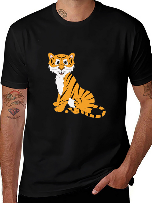 Black Tiger Graphic T-Shirt for Men