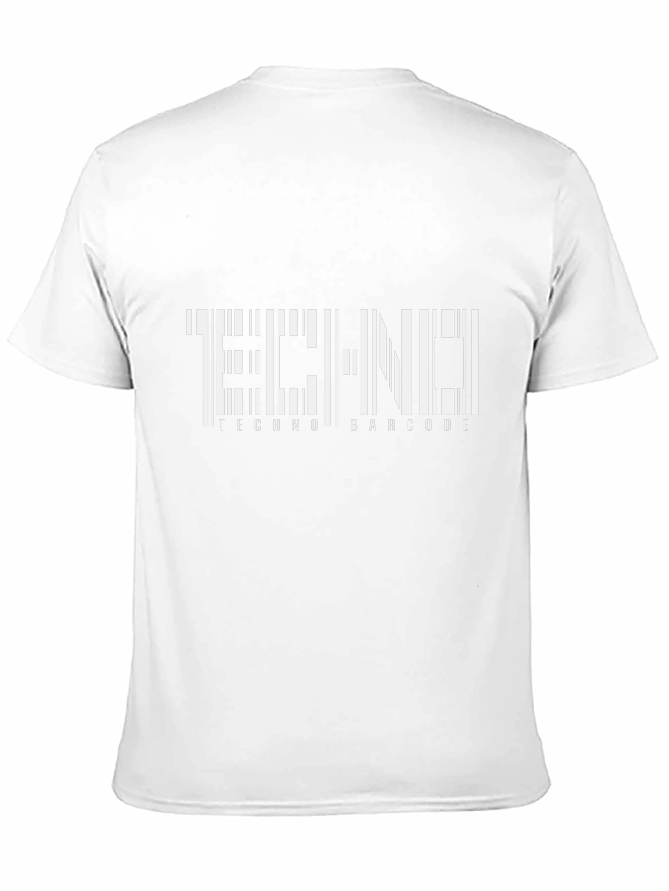 Techno Barcode Graphic Black T-Shirt