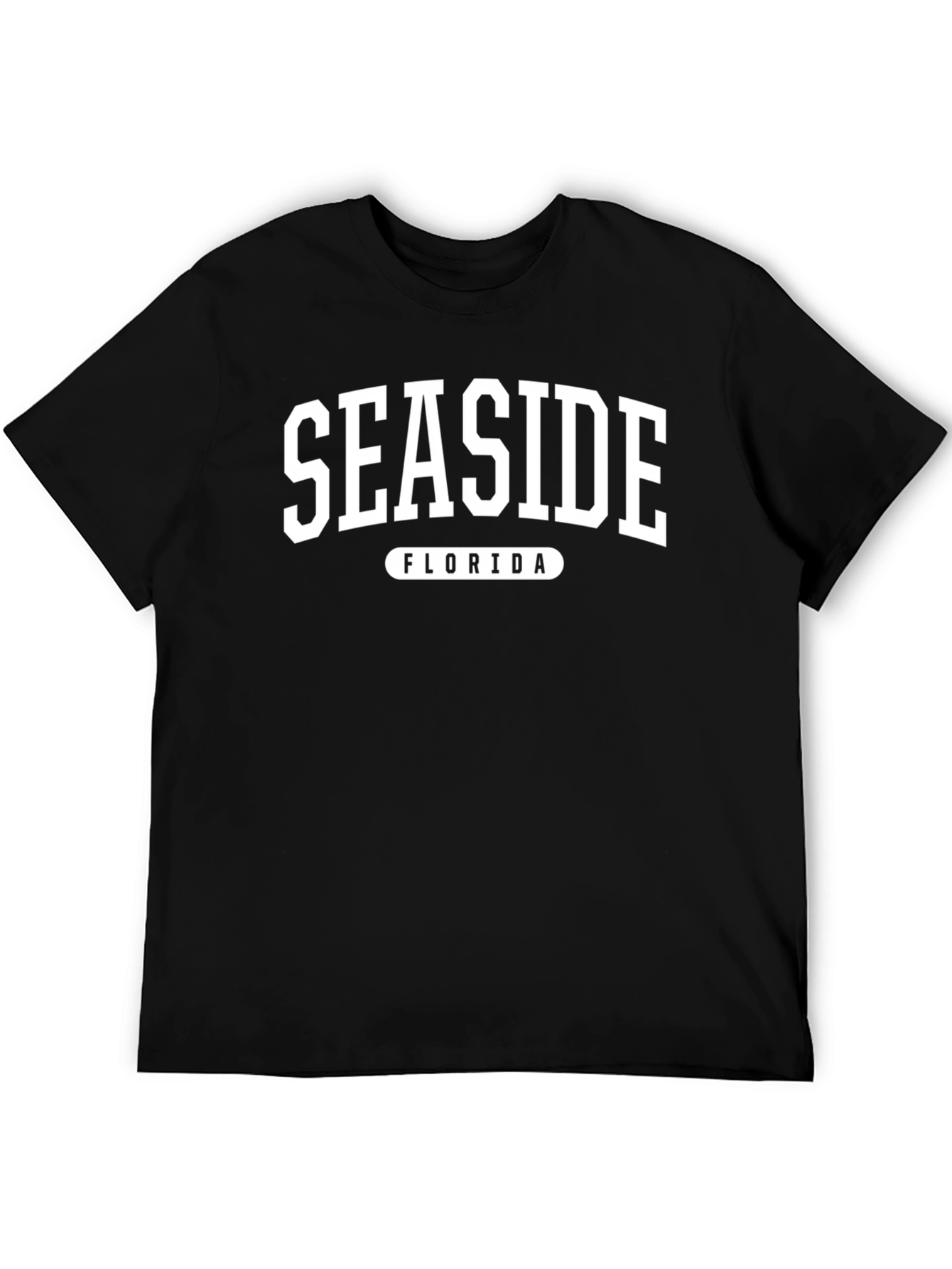 Seaside Florida Graphic Tee - Black Cotton T-Shirt