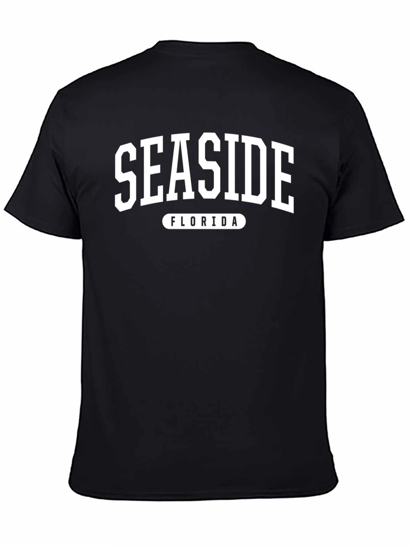 Seaside Florida Graphic Tee - Black Cotton T-Shirt
