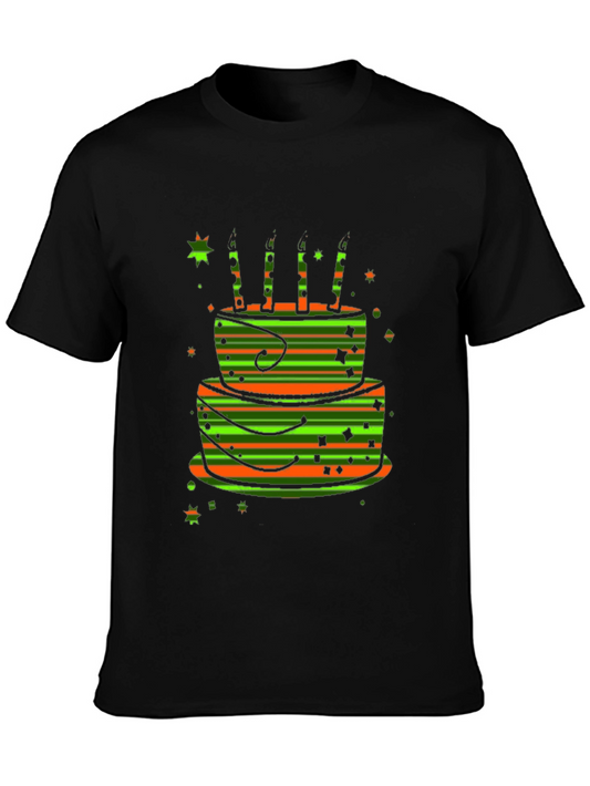 Birthday Cake Graphic Tee - Fun Celebration Shirt