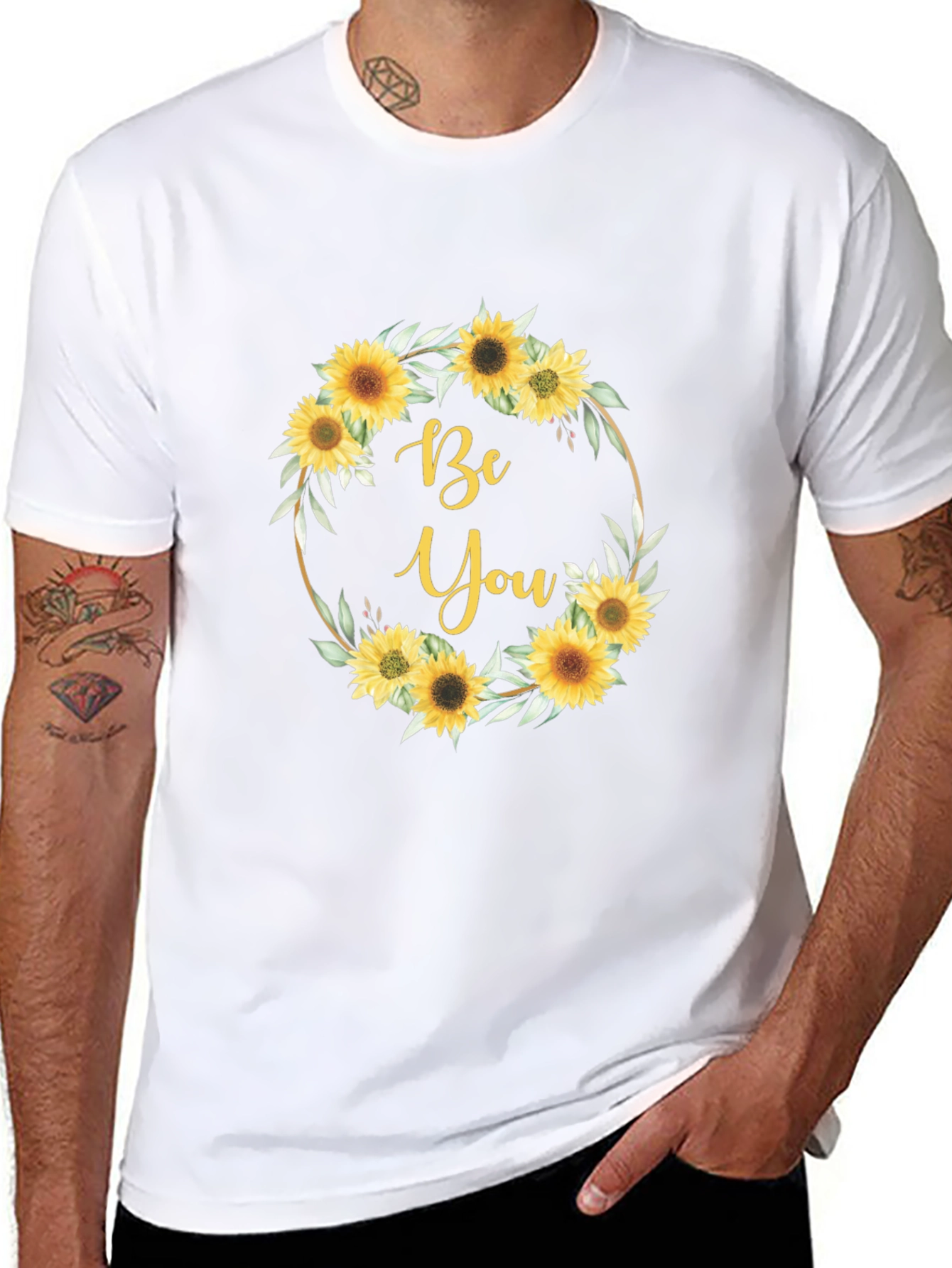 Sunflower Be You Graphic Black T-Shirt