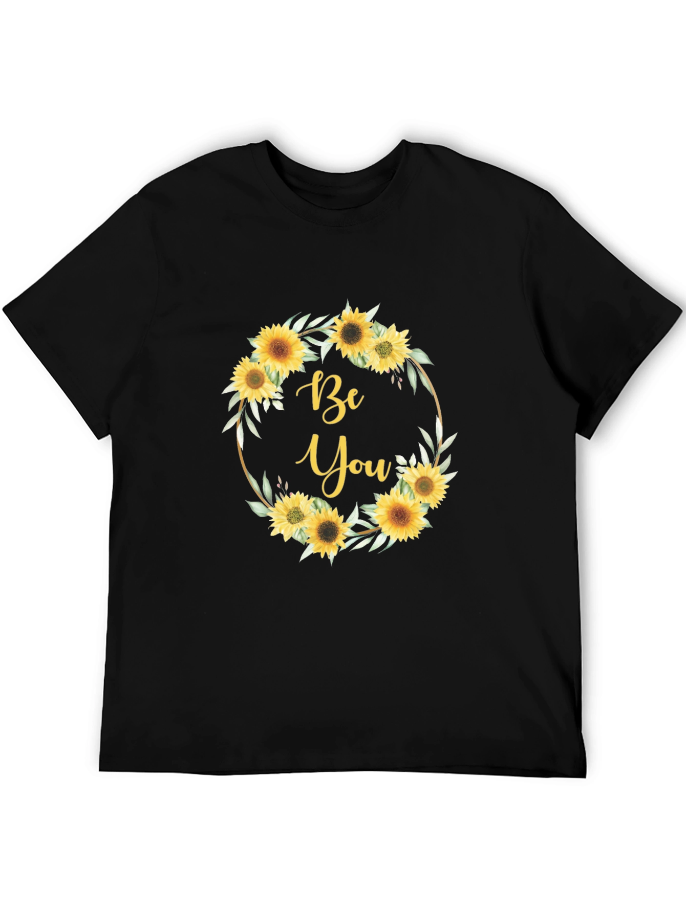 Sunflower Be You Graphic Black T-Shirt