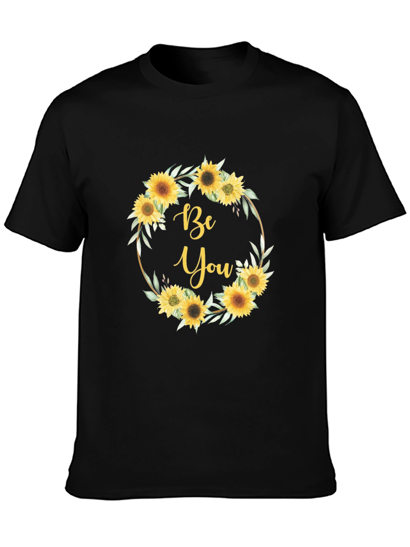 Sunflower Be You Graphic Black T-Shirt