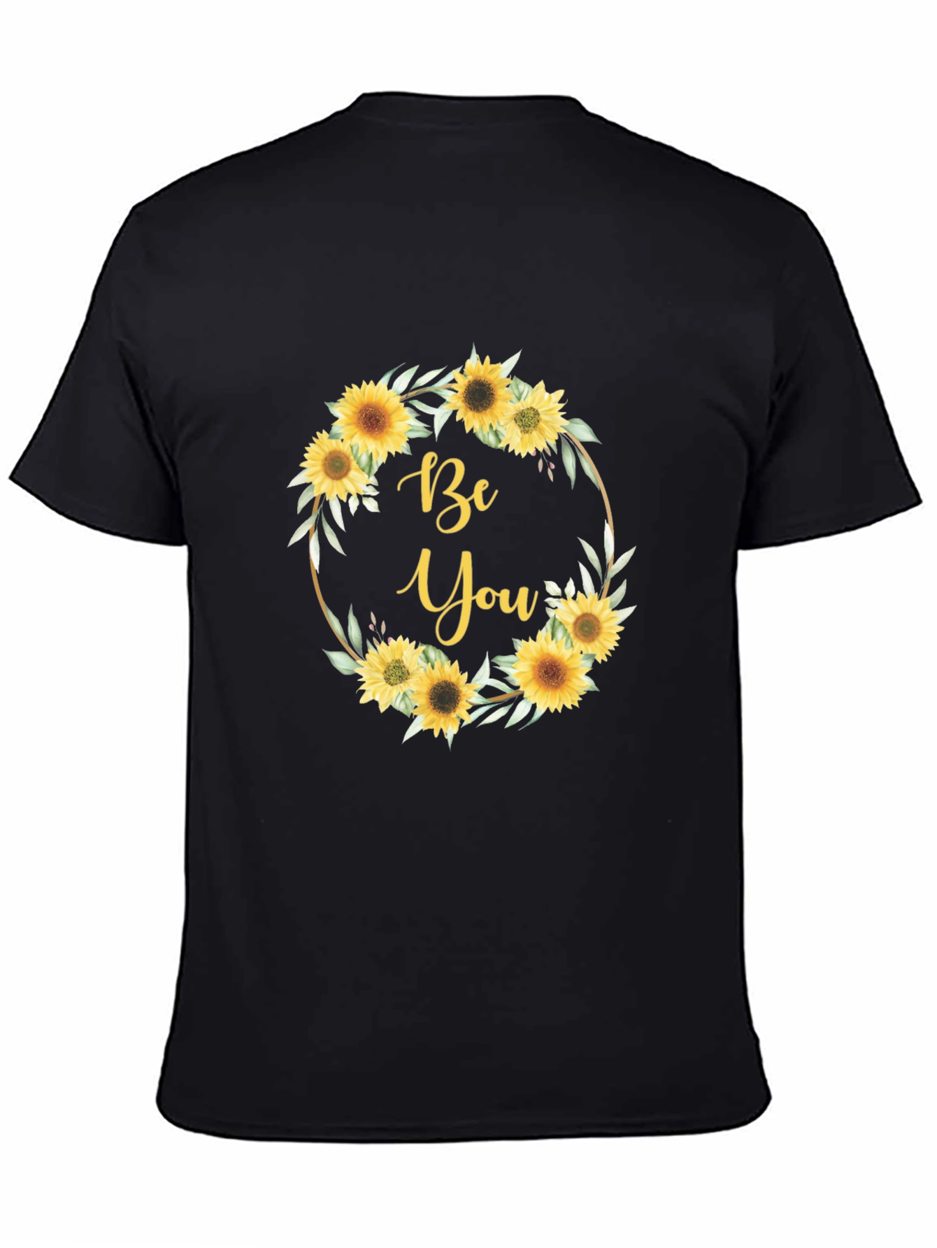 Sunflower Be You Graphic Black T-Shirt