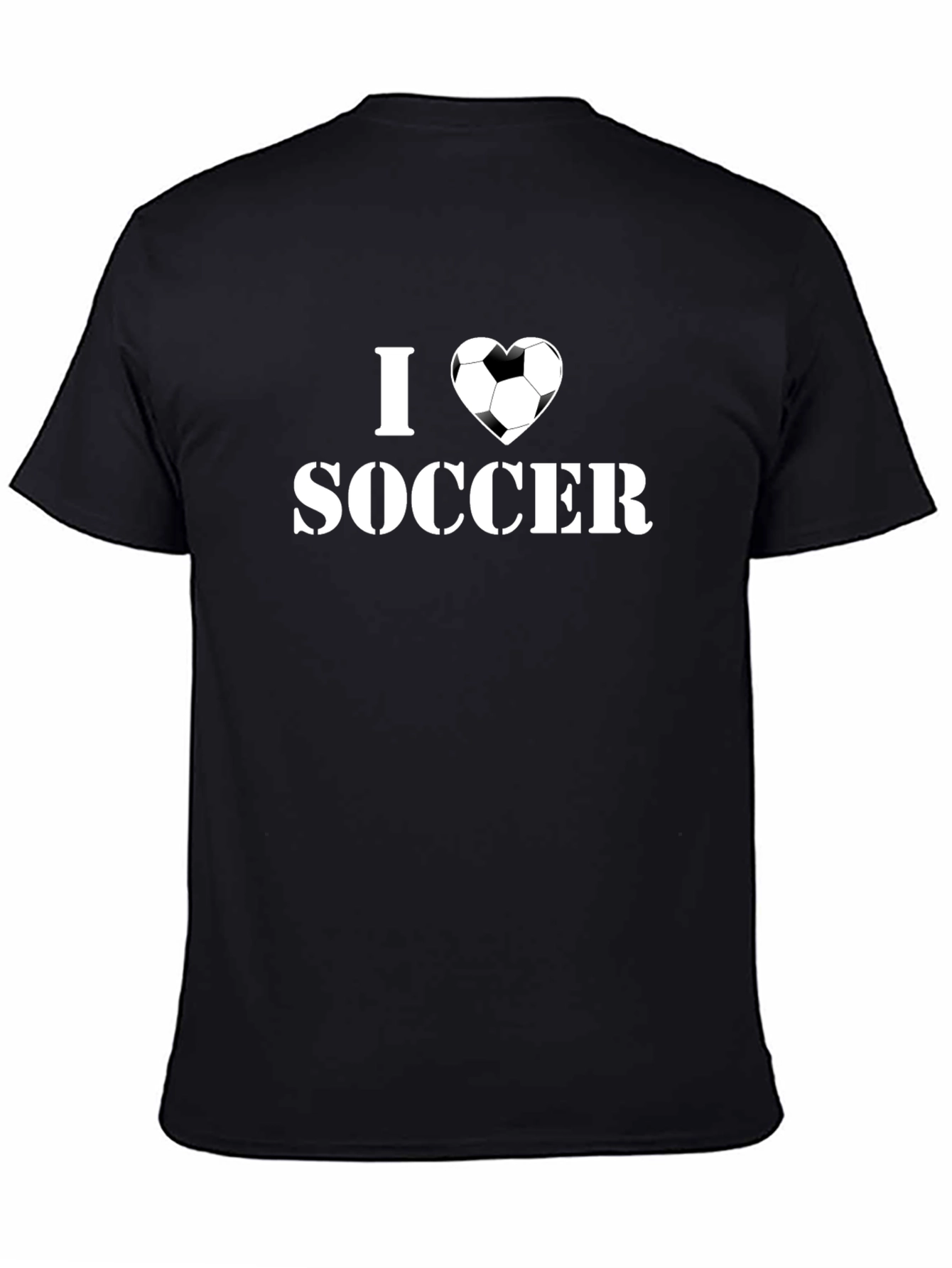 I Heart Soccer T-Shirt - Black Graphic Tee