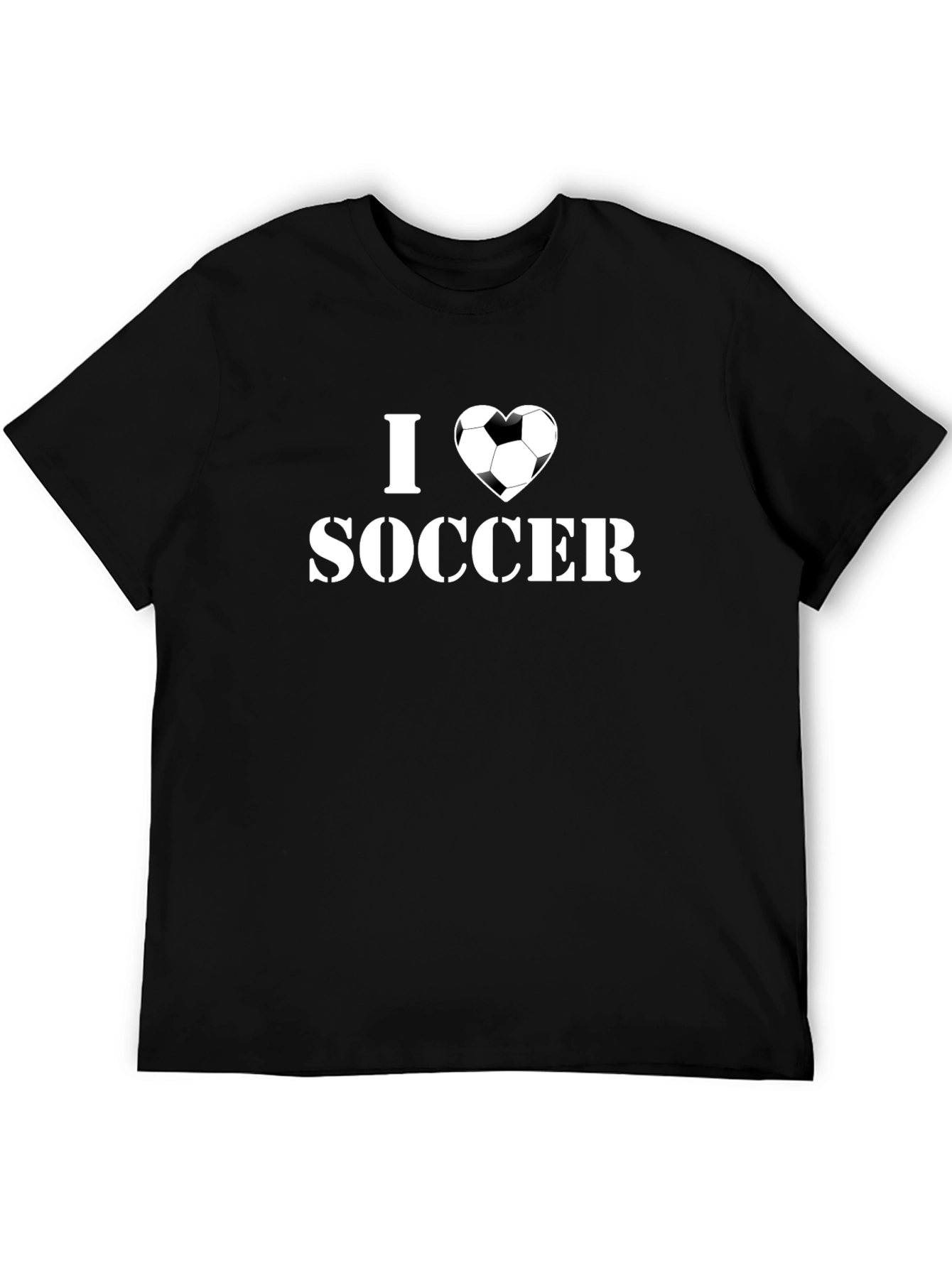 I Heart Soccer T-Shirt - Black Graphic Tee