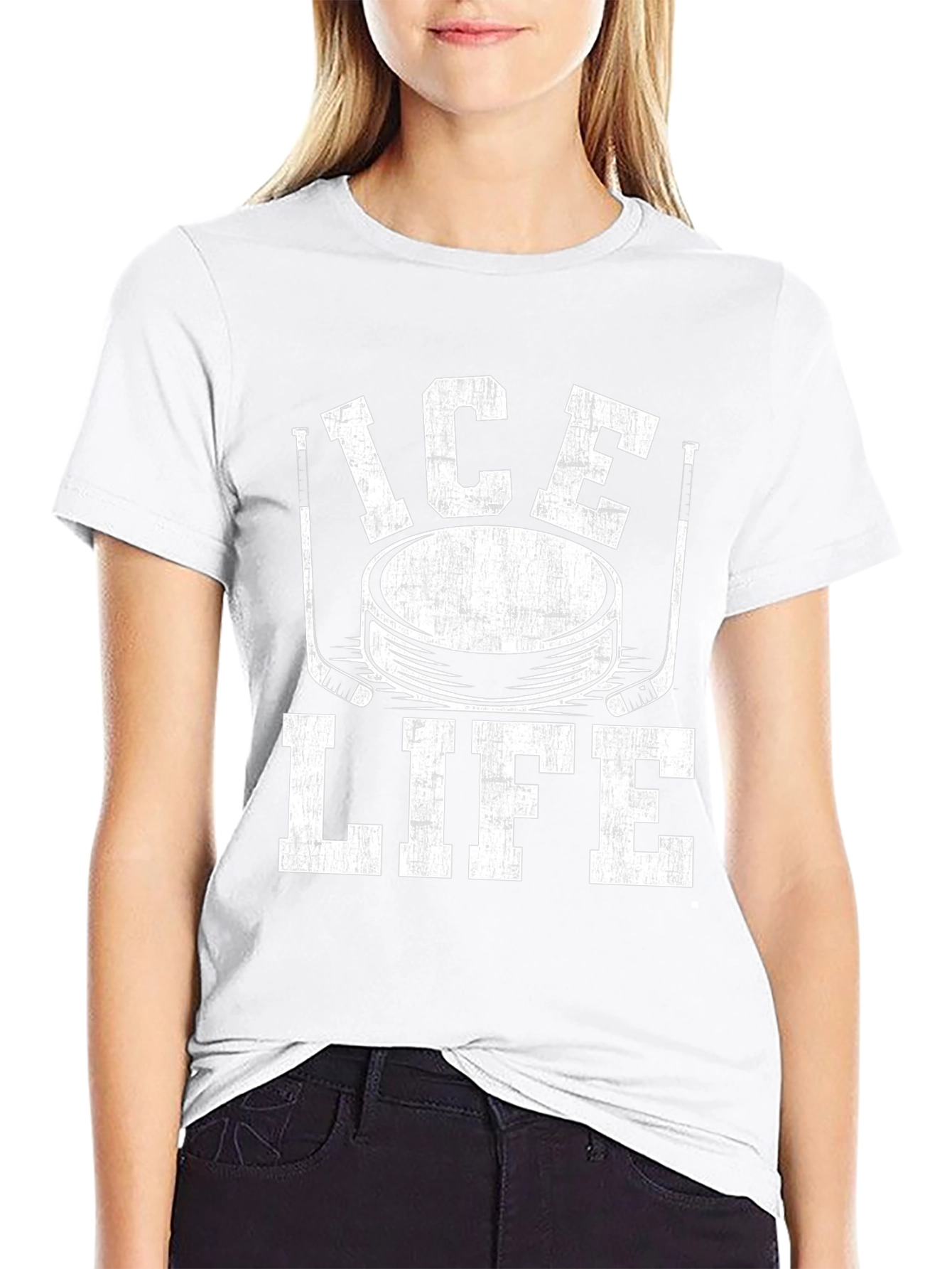 Ice Life Hockey Graphic T-Shirt