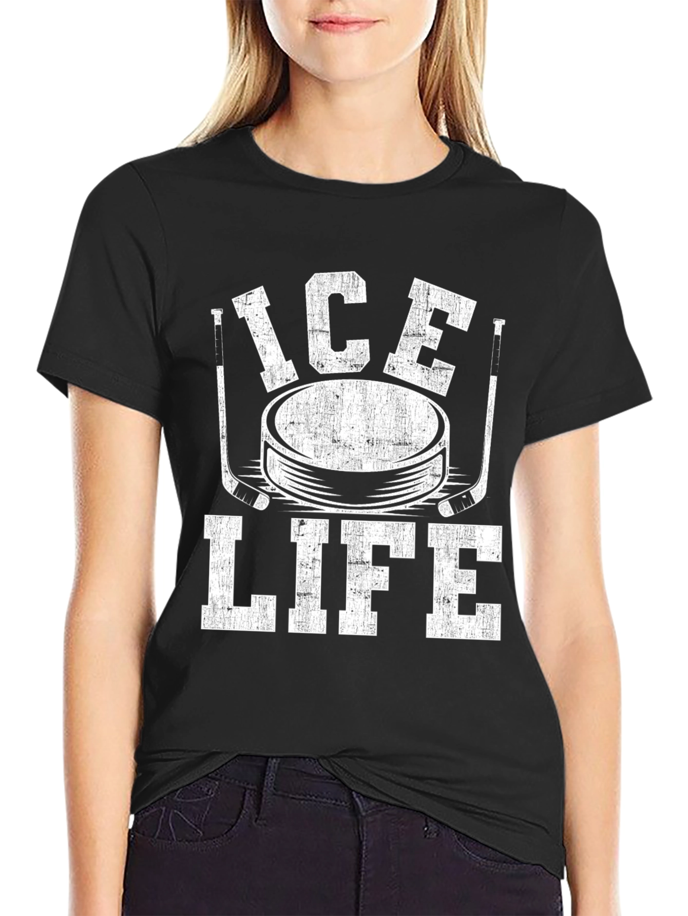 Ice Life Hockey Graphic T-Shirt
