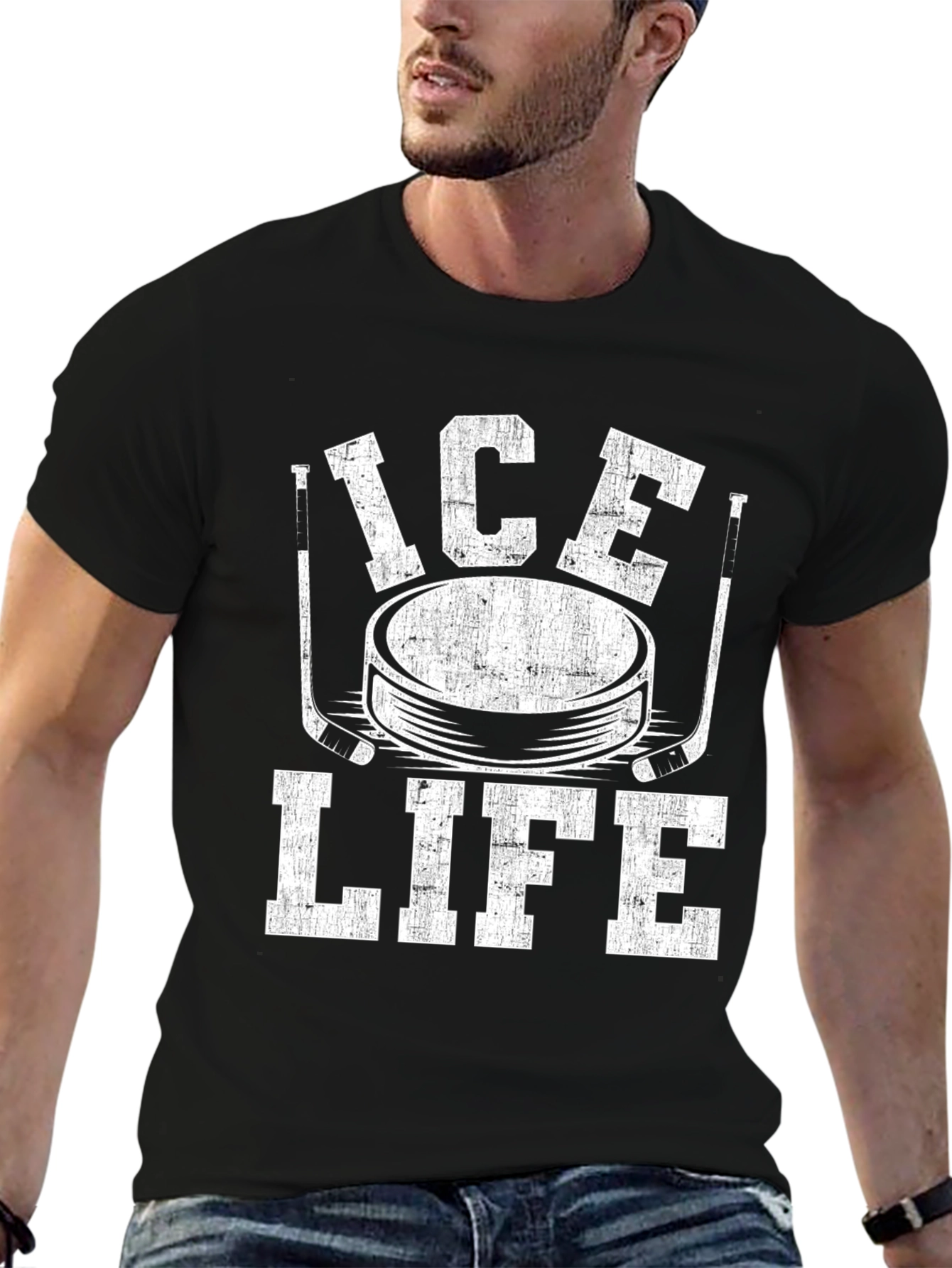 Ice Life Hockey Graphic T-Shirt