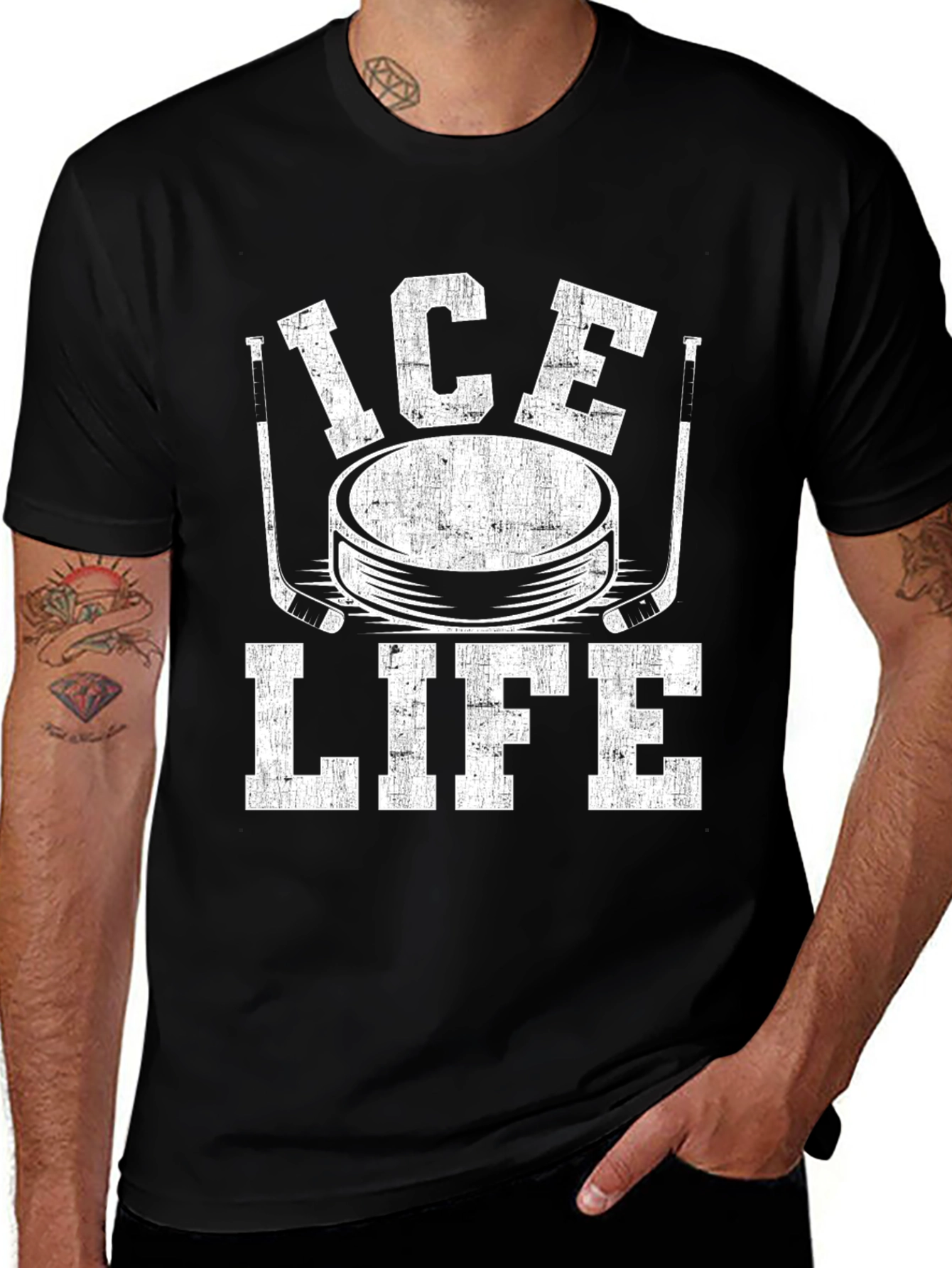 Ice Life Hockey Graphic T-Shirt