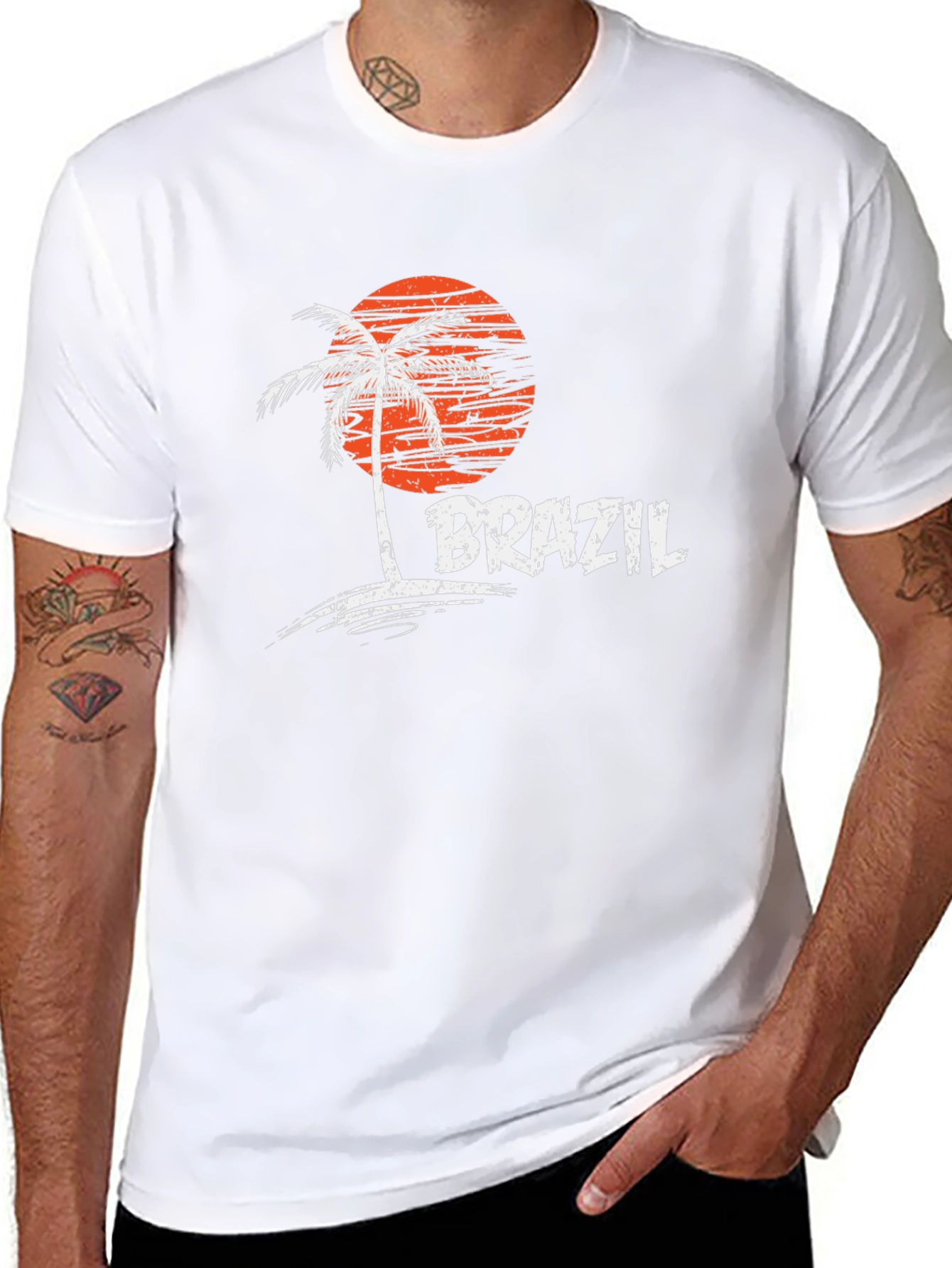 Brazil Palm Tree Graphic T-Shirt