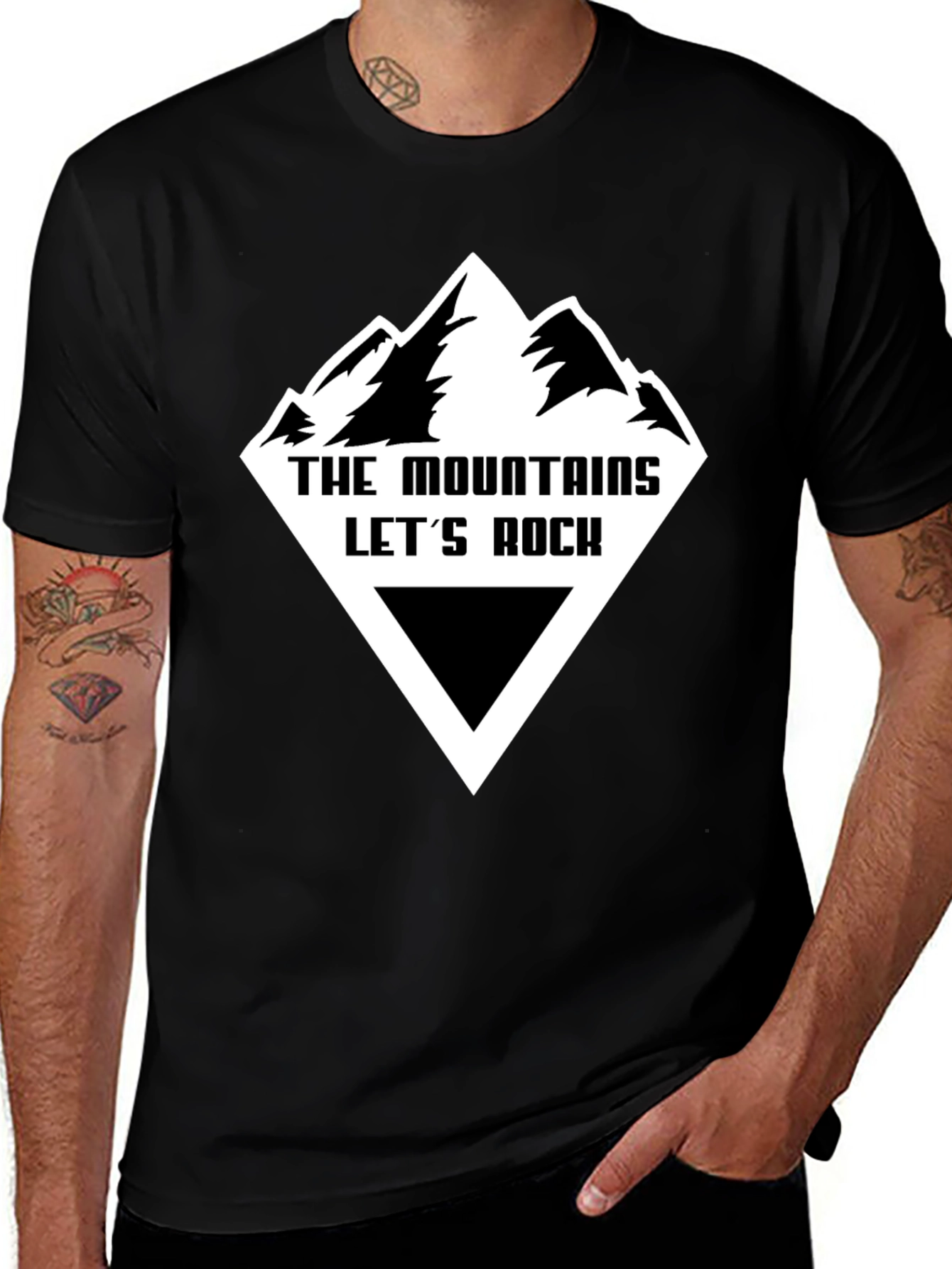 Mountains Lets Rock Graphic Tee
