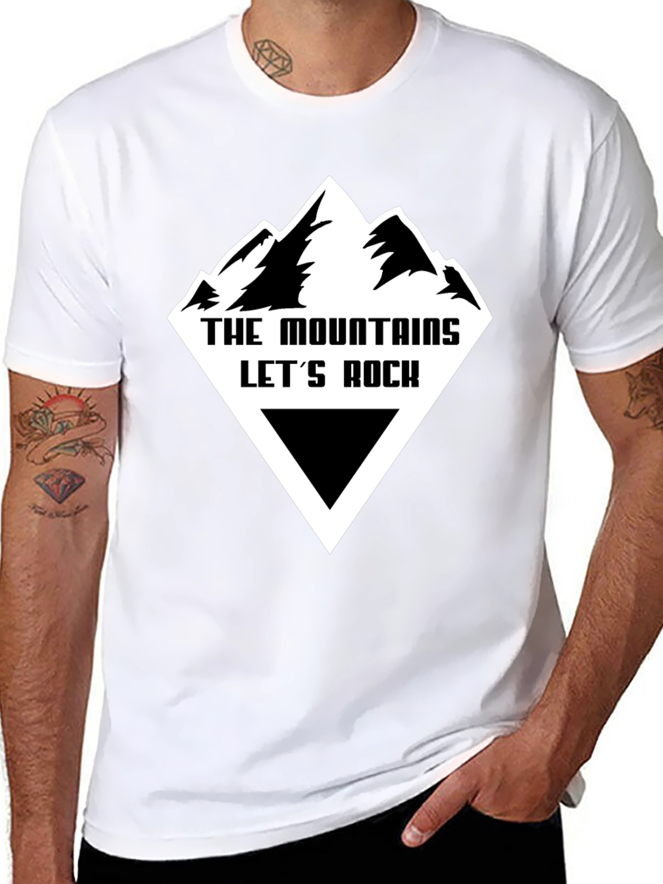 Mountains Lets Rock Graphic Tee