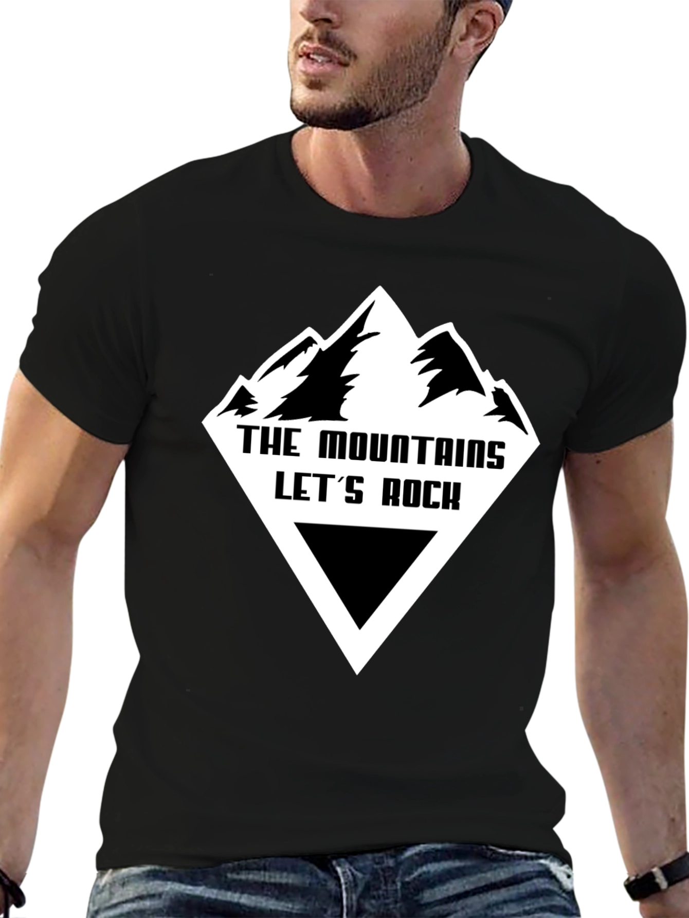 Mountains Lets Rock Graphic Tee
