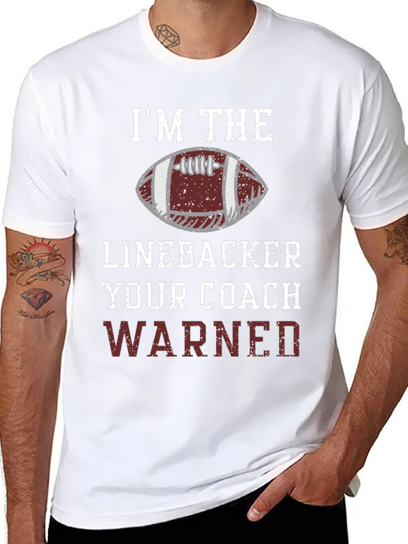 Im The Linebacker Your Coach Warned T-Shirt