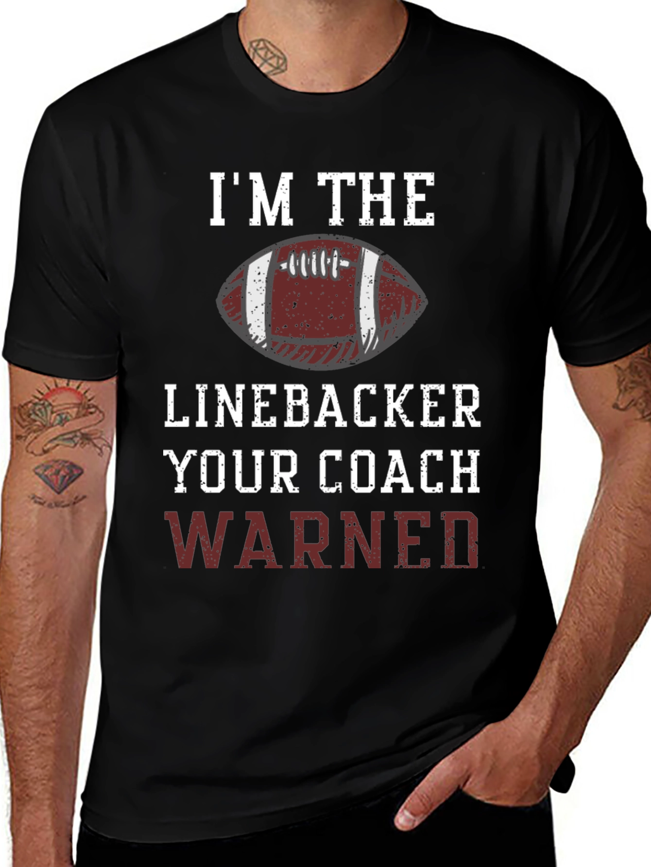 Im The Linebacker Your Coach Warned T-Shirt