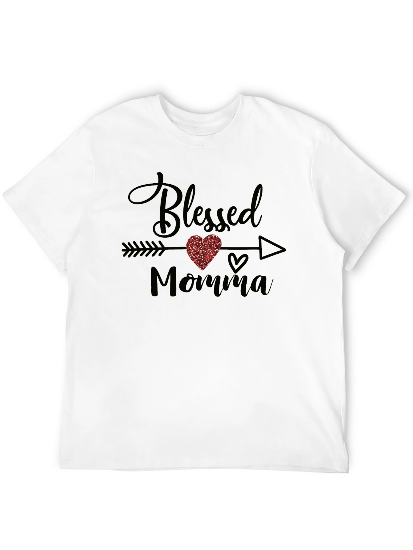 Blessed Momma T-Shirt - Arrow Heart Design