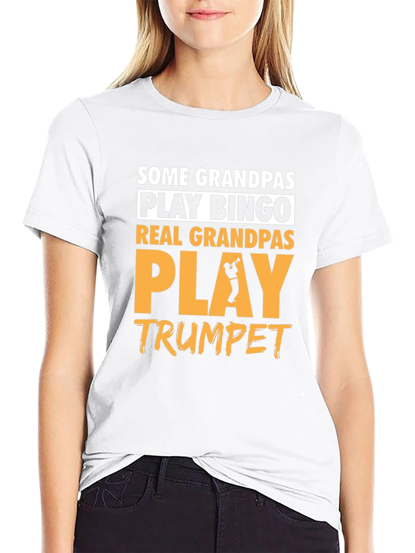 Real Grandpas Play Trumpet Graphic Tee