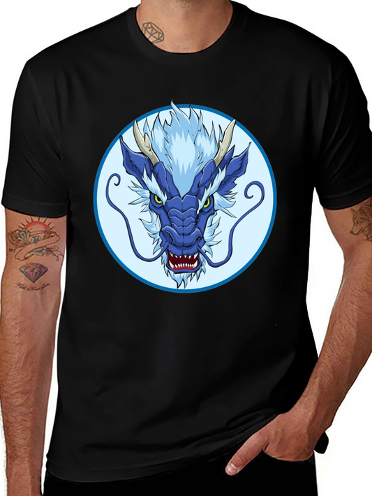 Blue Dragon Graphic Tee - Stylish Mens T-Shirt