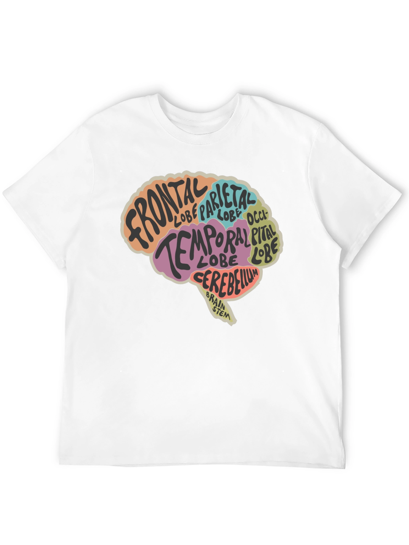 Brain Anatomy Graphic T-Shirt - Black