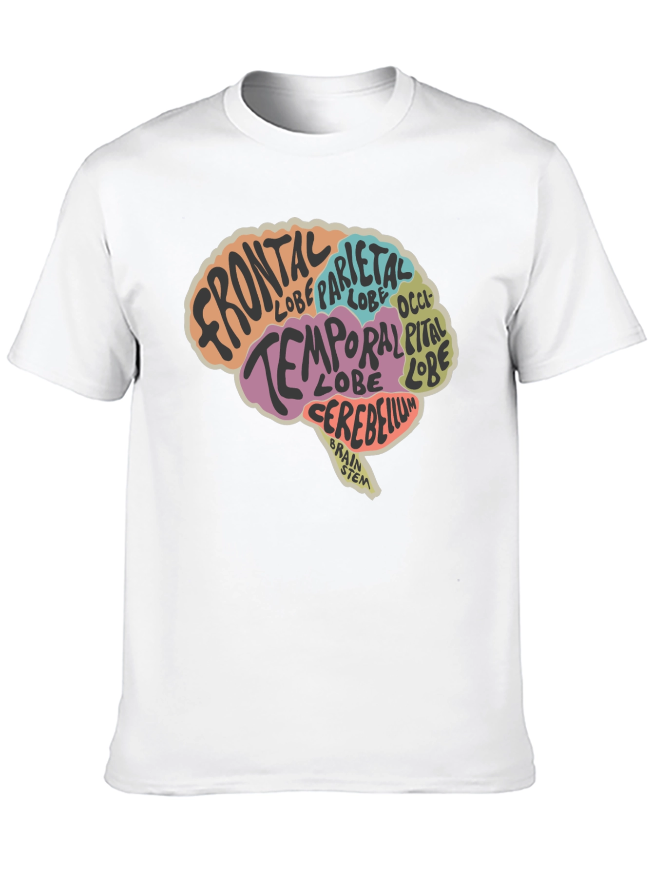 Brain Anatomy Graphic T-Shirt - Black