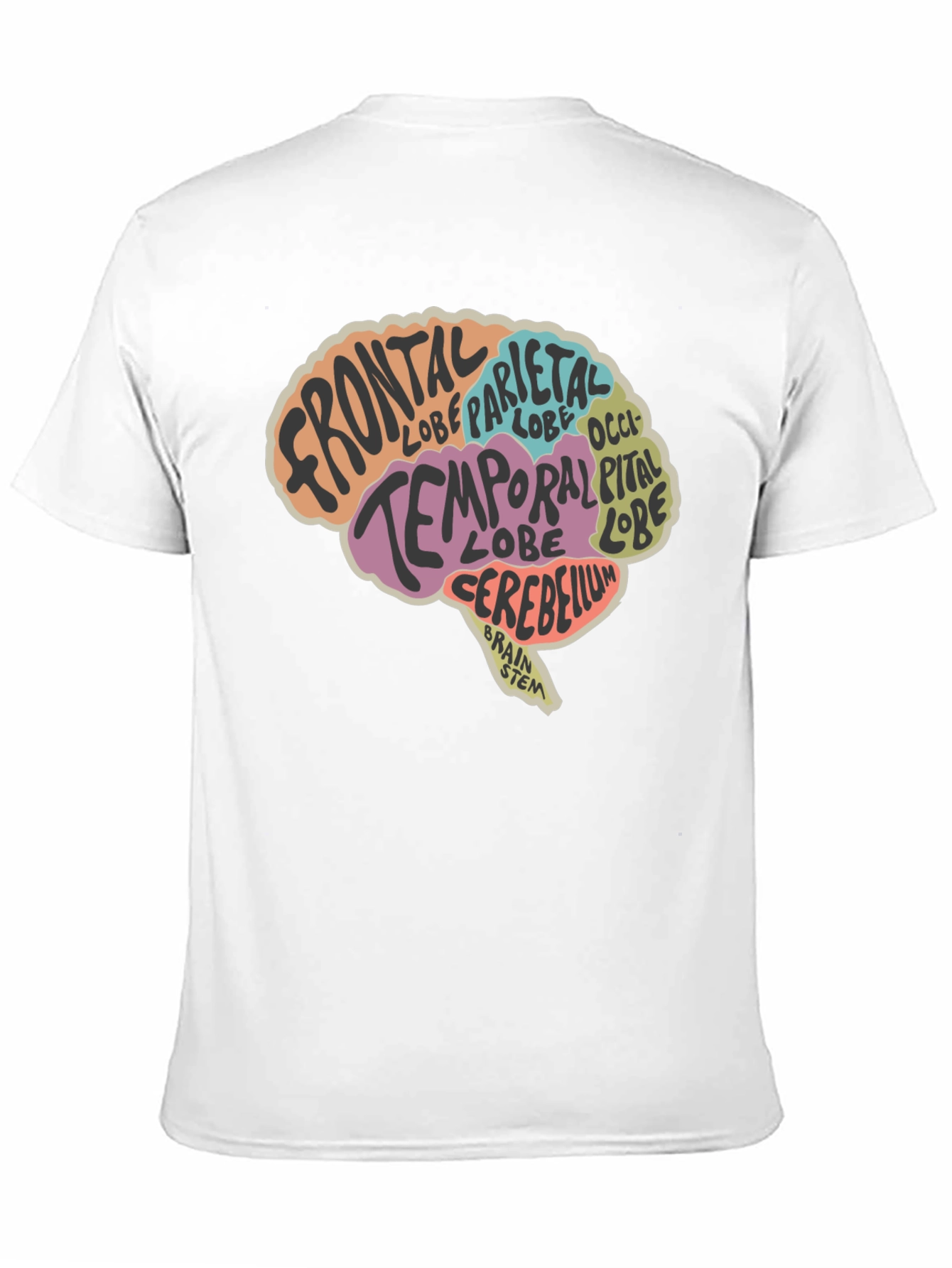 Brain Anatomy Graphic T-Shirt - Black