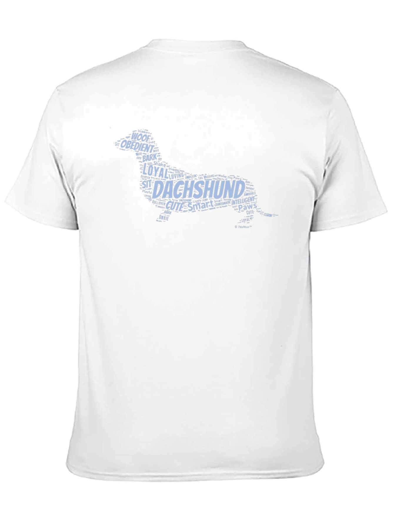Dachshund Word Art T-Shirt - Mens Black Tee