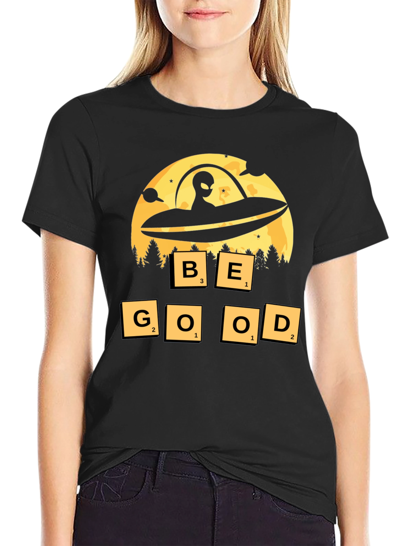 Be Good Alien UFO Graphic Tee