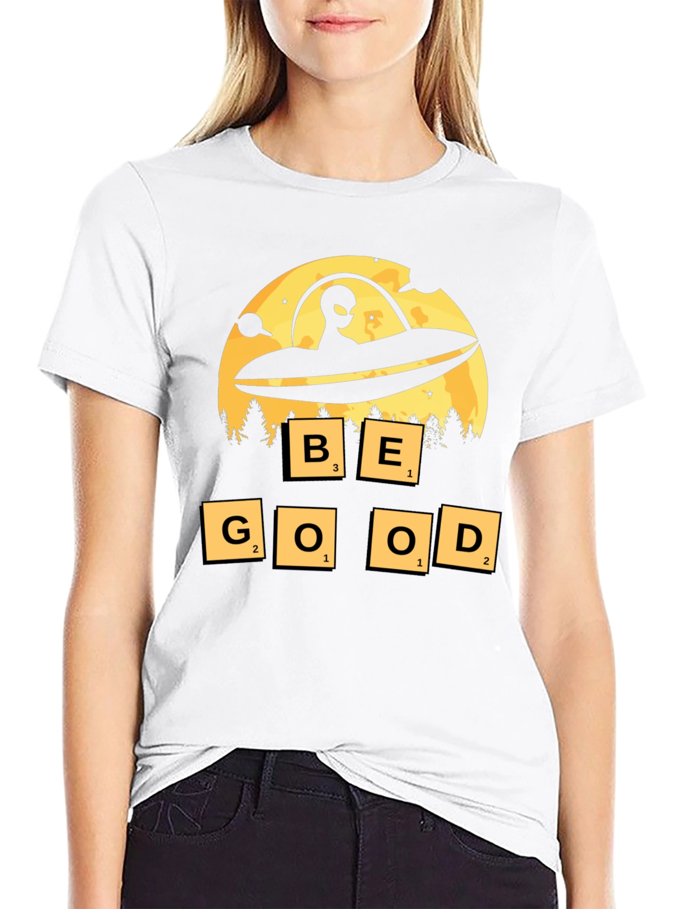 Be Good Alien UFO Graphic Tee