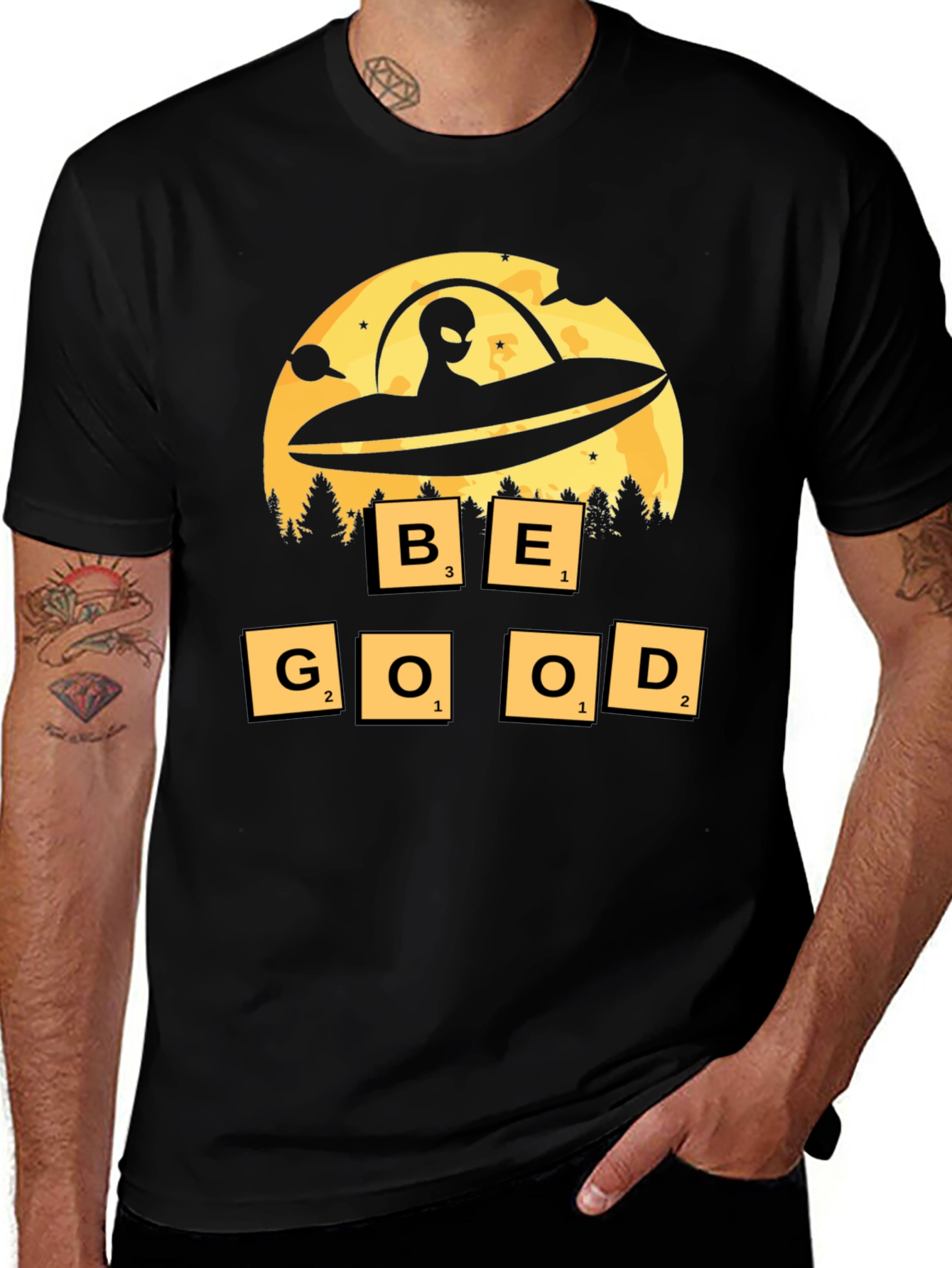 Be Good Alien UFO Graphic Tee