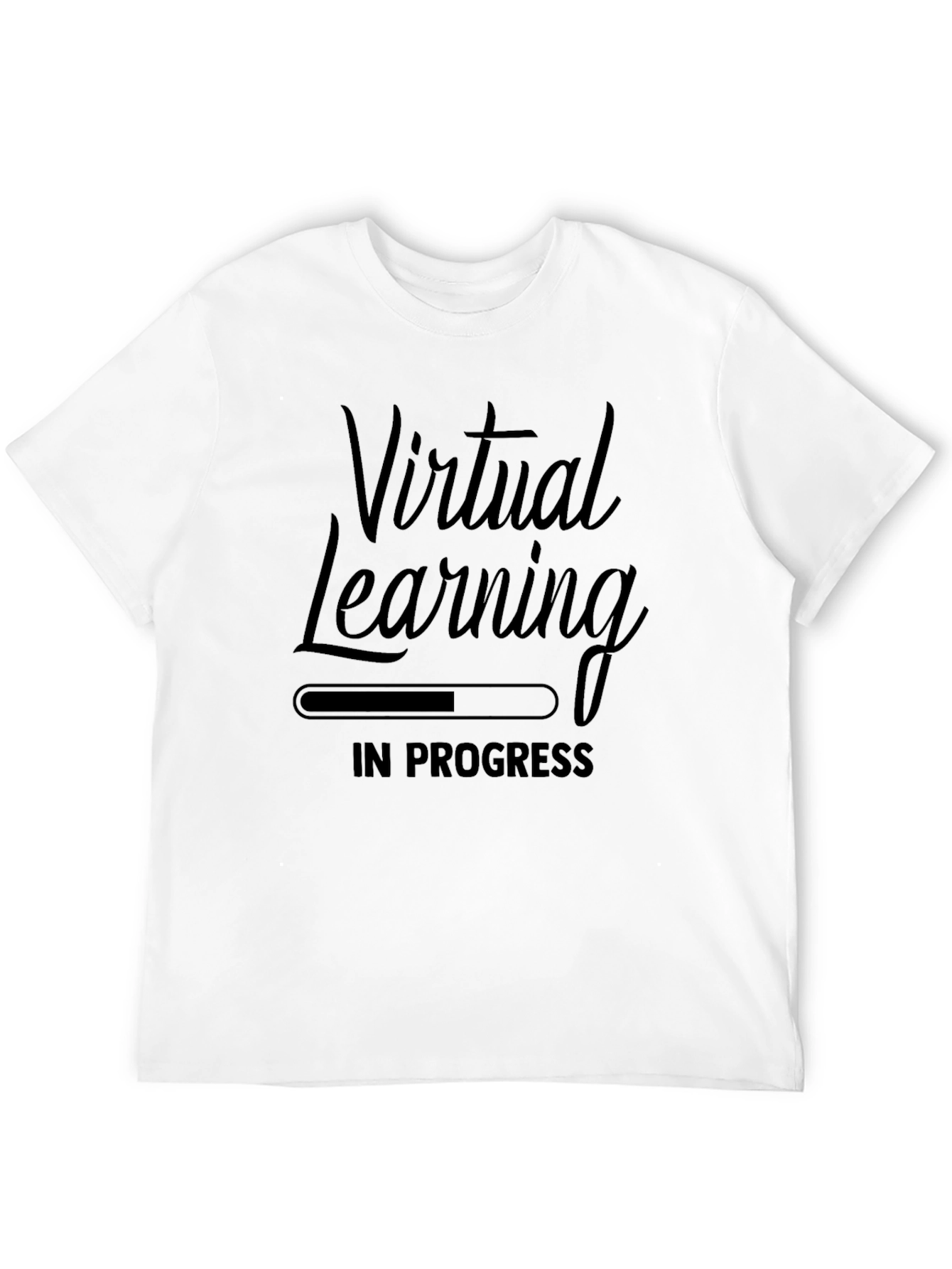 Virtual Learning In Progress Black T-Shirt