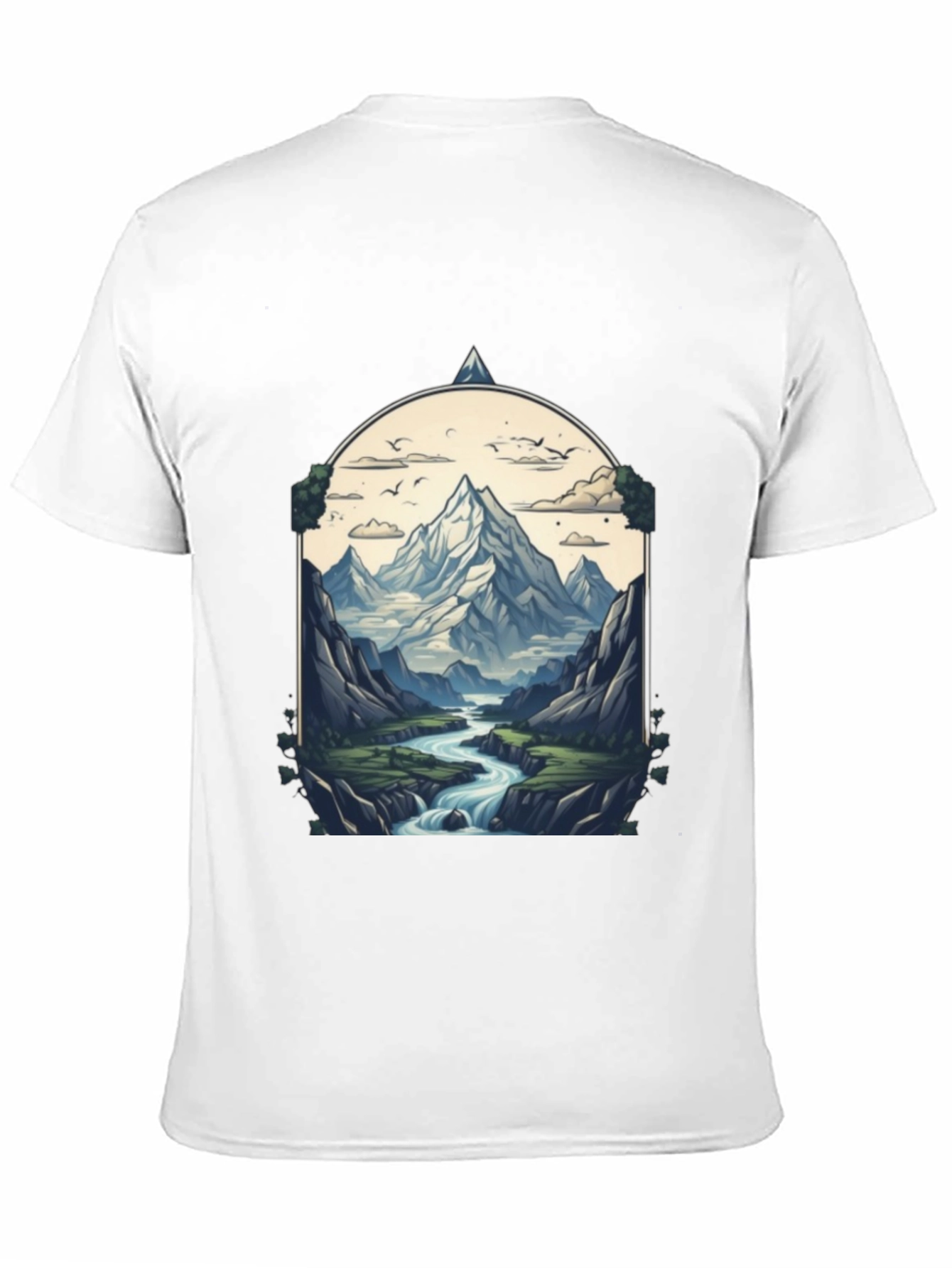 Mountain River T-Shirt - Nature Graphic Tee