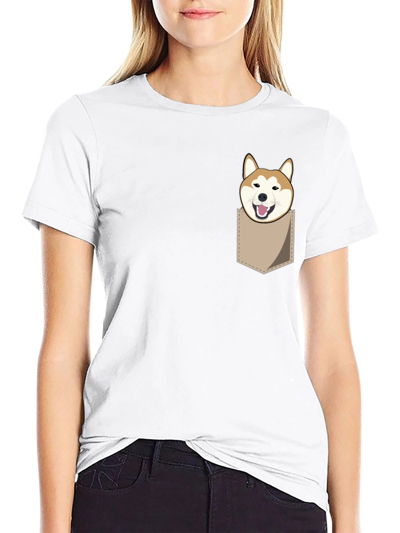 Shiba Inu Pocket T-Shirt - Funny Dog Graphic Tee