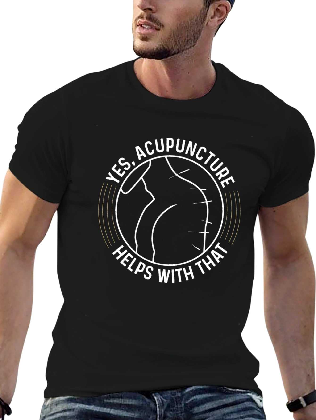 Acupuncture Therapy Graphic Tee - Unisex Cotton T-Shirt