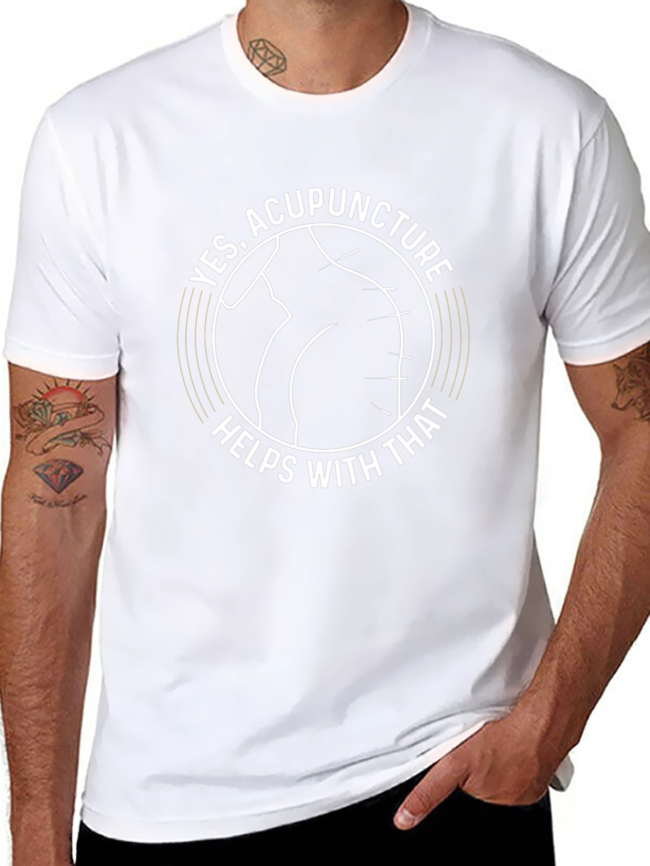 Acupuncture Therapy Graphic Tee - Unisex Cotton T-Shirt