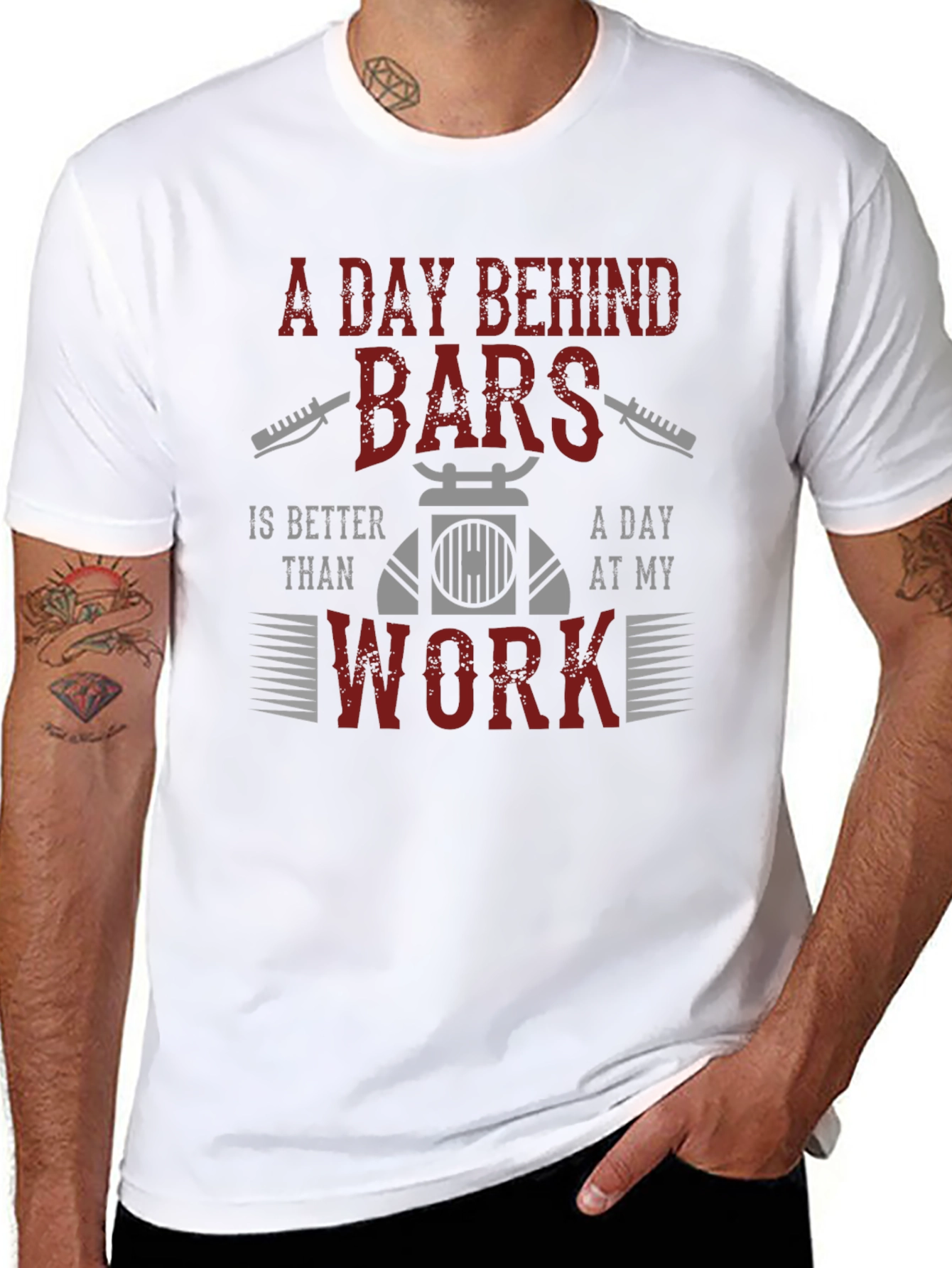 A Day Behind Bars T-Shirt - Biker Life Tee