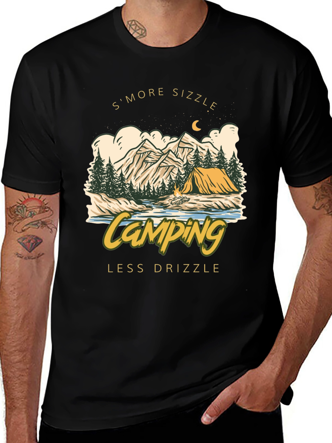 Camping Smore Sizzle Graphic Tee