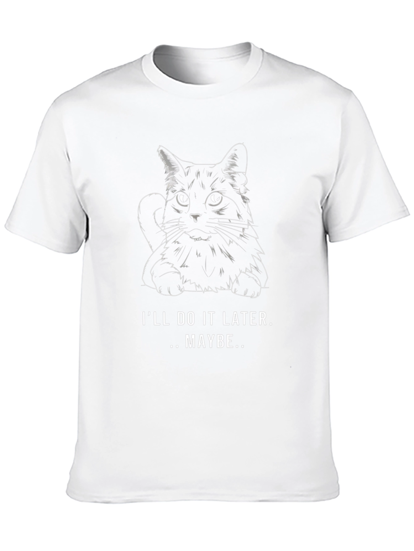 Ill Do It Later Cat Graphic T-Shirt