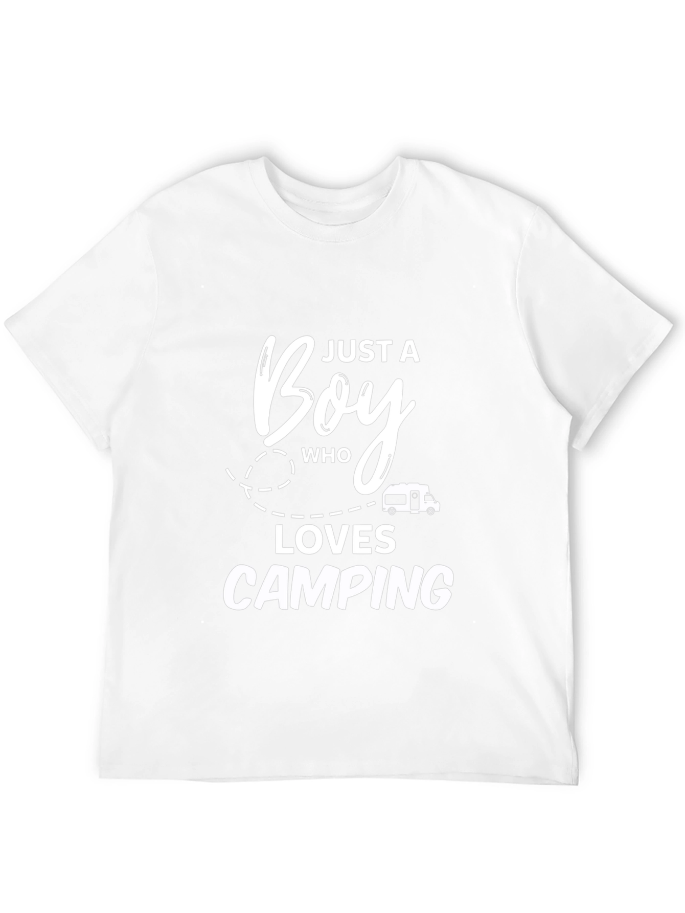 Boy Who Loves Camping Graphic Tee