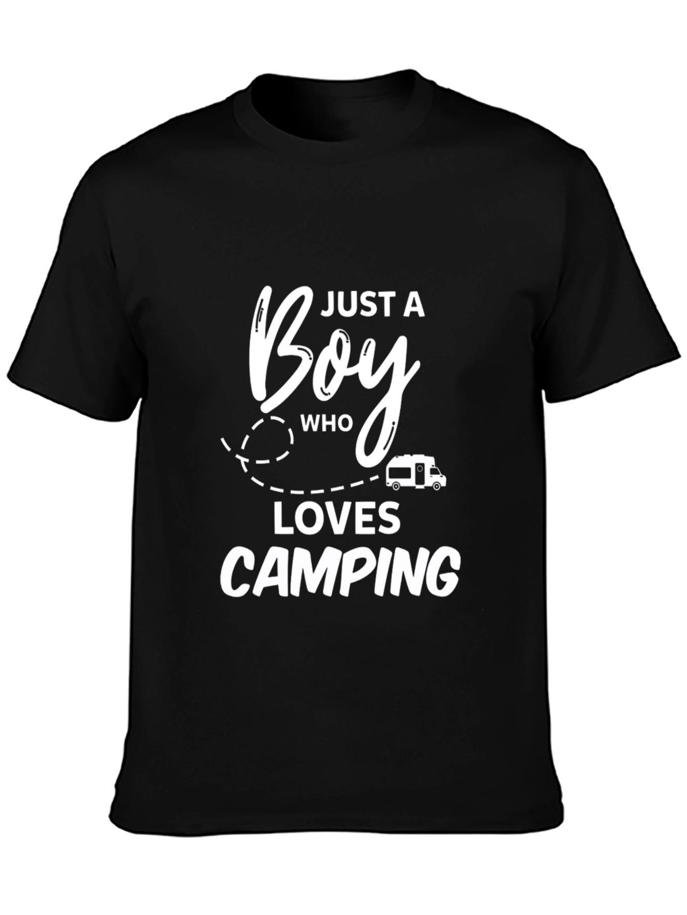 Boy Who Loves Camping Graphic Tee