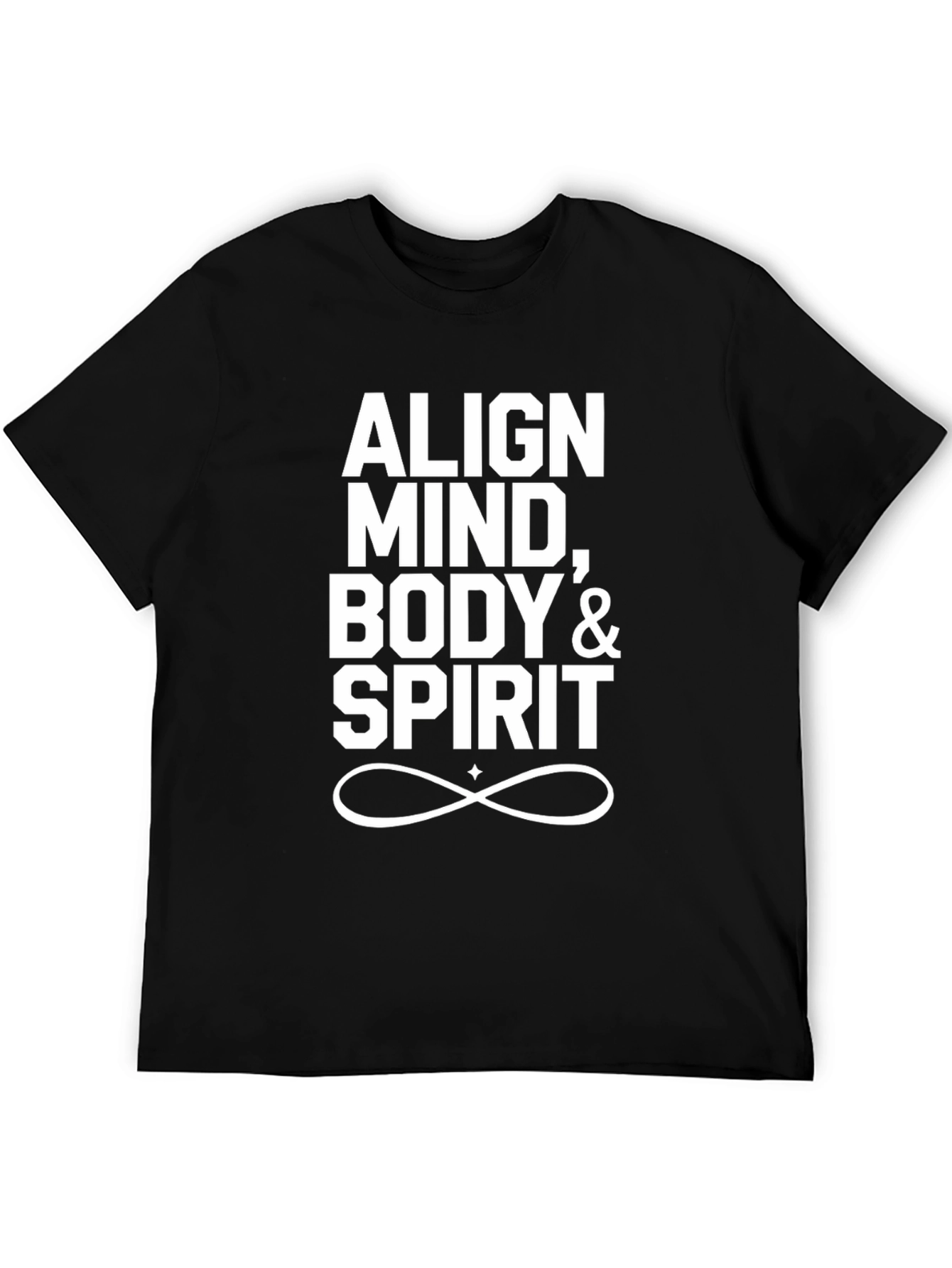 Align Mind Body Spirit Black T-Shirt