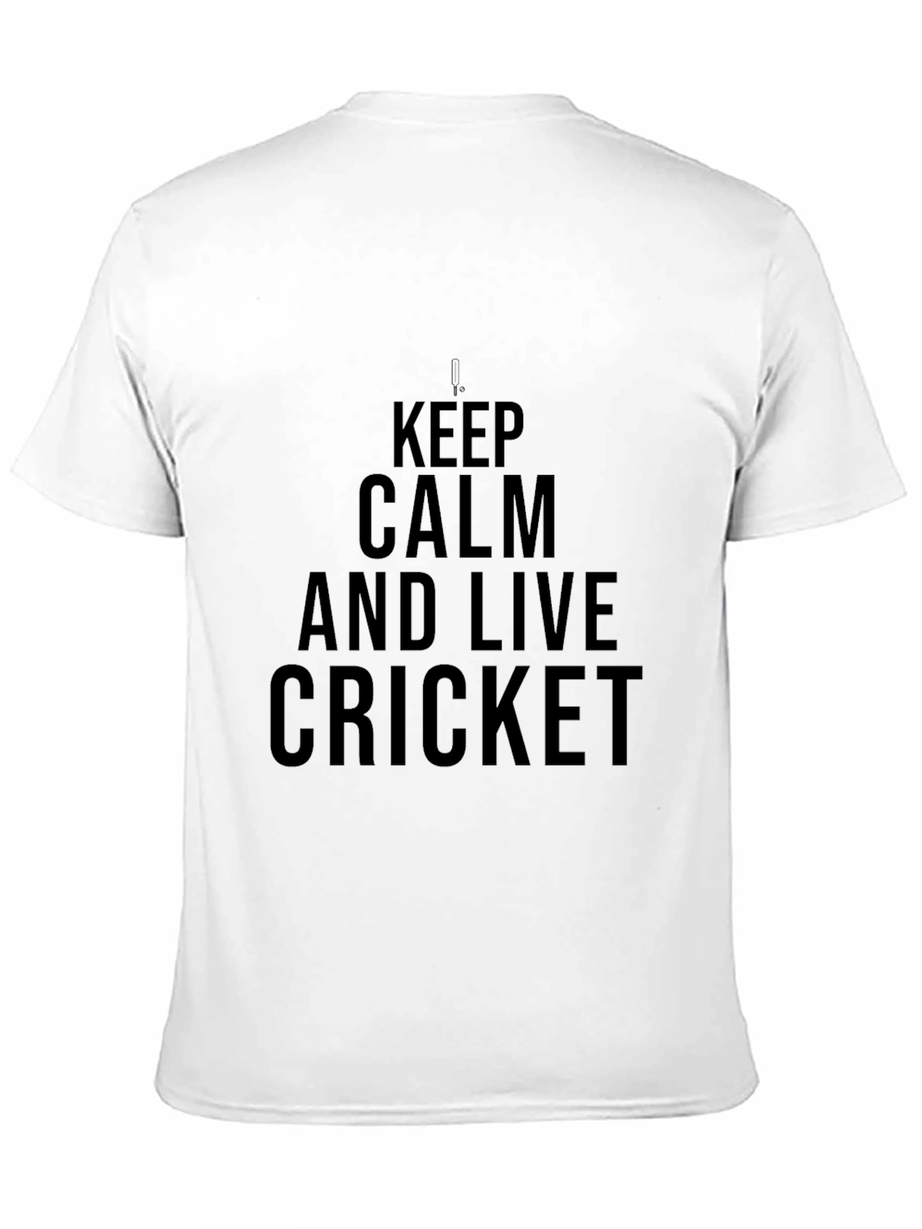 Keep Calm and Live Cricket Black T-Shirt