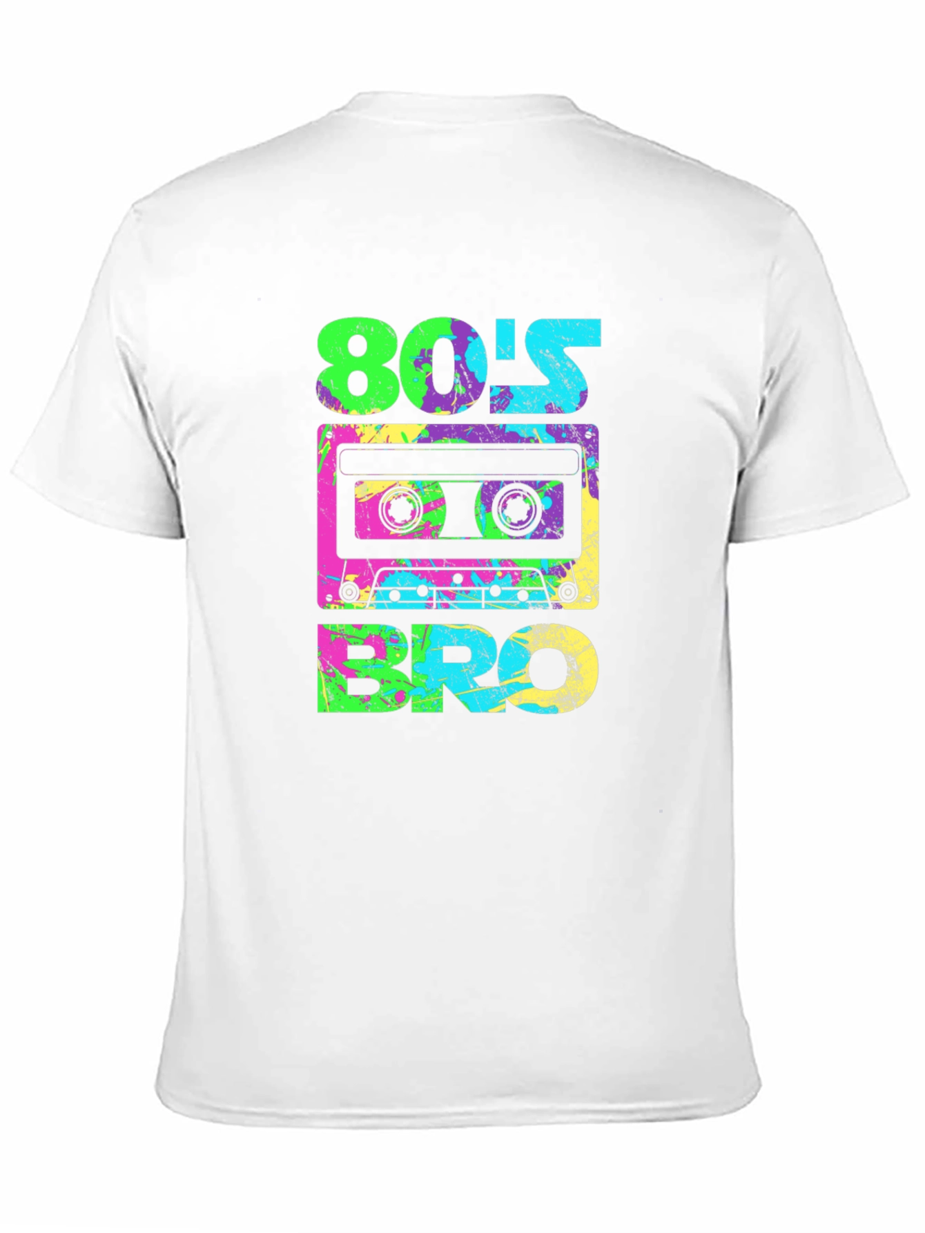 Retro 80s Bro Graphic Tee - Cassette Tape Design
