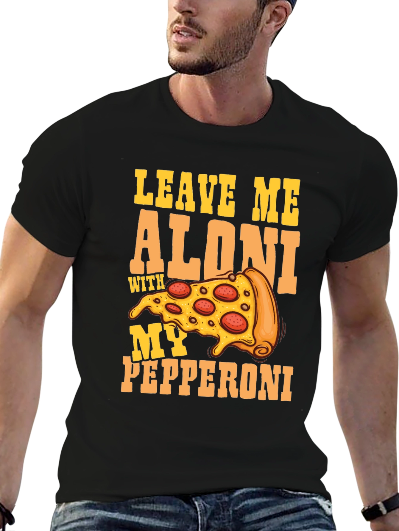 Leave Me Aloni Pizza Graphic Tee - Funny T-Shirt