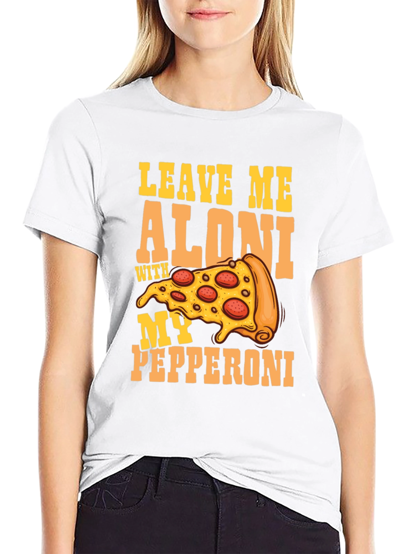Leave Me Aloni Pizza Graphic Tee - Funny T-Shirt